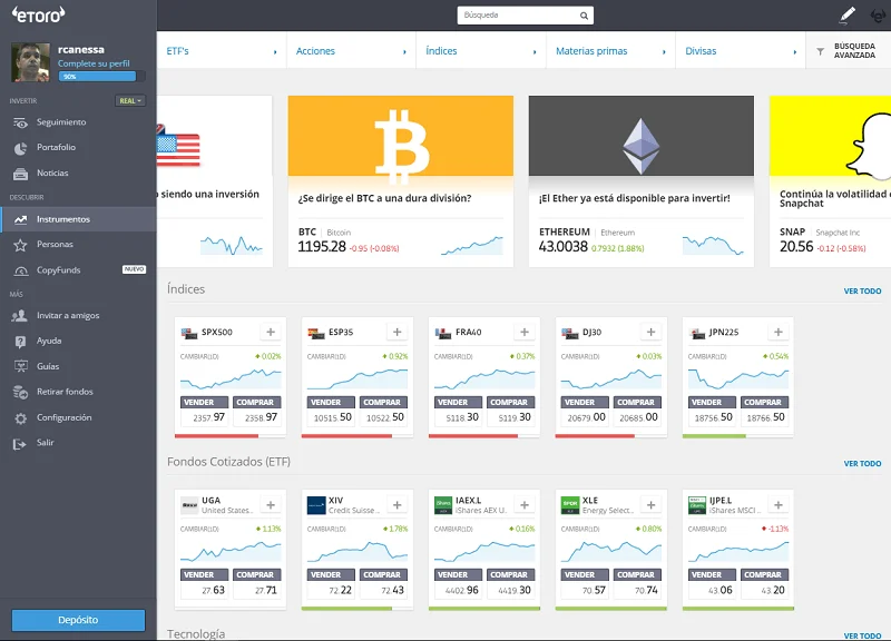 plataforma trading etoro