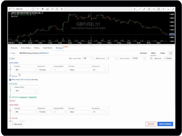 Constructor de Robots de Trading Automatizado de RoboForex (RTrader) 13 constructor robots rtrader