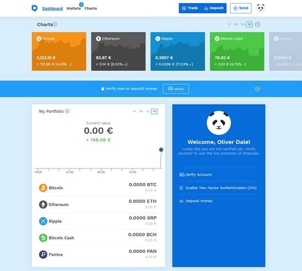 Plataforma de usuario de Bitpanda