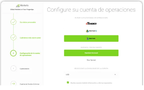Selección de plataformas de trading en ICMarkets