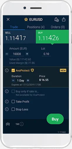 AvaProtect - Herramienta de Avatrade para proteger las operaciones del trader 20 Herramienta de gestión de riesgo AvaProtect