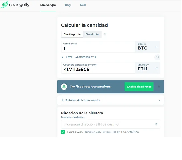 Reseña de Changelly - Exchange de Criptomonedas 6 Plataforma de intercambio de Changelly