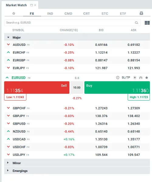 Plataforma xStation 5 de XTB - Tutorial Paso a Paso Para Principiantes 5 Market Watch de xStation 5