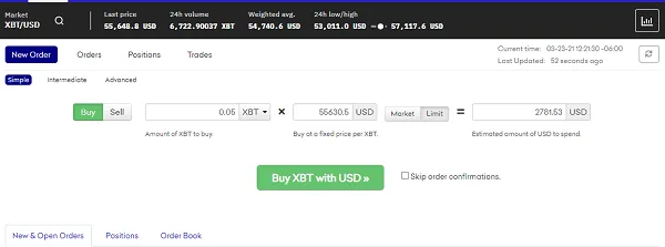 interfaz trading kraken