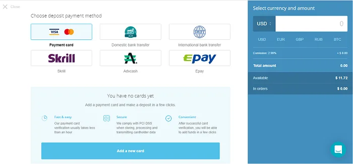 ¿Cómo Comprar Bitcoin en el Intercambio CEX.io? 11 deposito fondos
