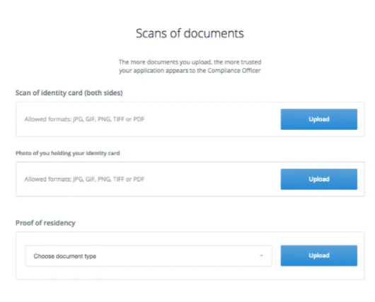¿Cómo Comprar Bitcoin en el Intercambio CEX.io? 9 documentos validacion cuentas