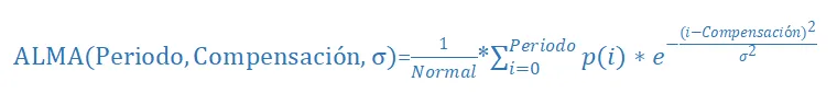 formula media móvil ALMA