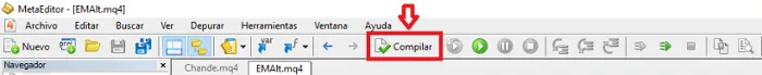 Creación de un indicador personalizado de EMA en MT4: Guía paso a paso 13 compilacion indicador mql4