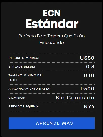 cuenta ecn estandar blackbullmarkets