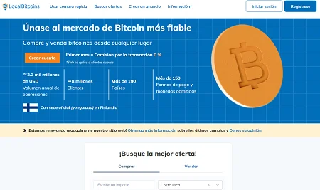 Sitio web de LoclBitcoins