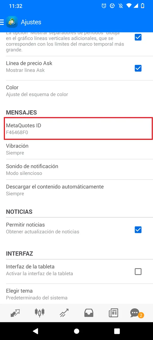 configuracion push mt4