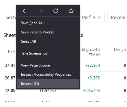 Extracción de datos financieros de TradingView con Python: una guía paso a paso 3 pagina datos tradingview