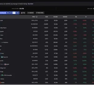 Introducción al Trading de Memecoins de Solana 2 Ejemplo de la página de inicio de Dexscreener