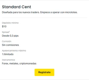 Cuenta Cent de EXNess