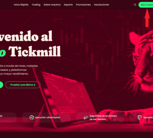 Cuenta Demo del Broker Tickmill 2026 11 Apertura de una cuenta demo con Tickmill