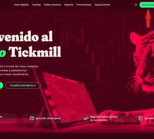 Cuenta Demo del Broker Tickmill 2026 26 Apertura de una cuenta demo con Tickmill