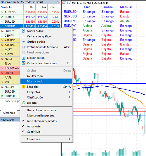 menu contextual mt5