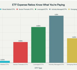 Los 5 errores más comunes que cometen los nuevos inversores con los ETFs 1 La comparación de los ratios de gastos promedio entre diferentes categorías de ETF muestra diferencias de costos significativas